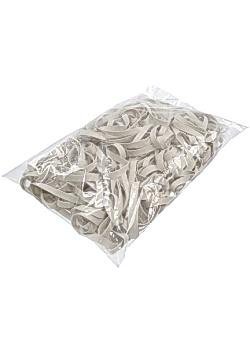 Hvide gummib�nd, 180 mm lang x 10 mm bred, 4 stk